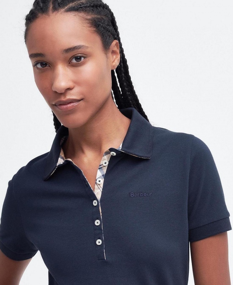 Topuri Dama Barbour Portsdown Polo Shirt Bleumarin | Romania_BAR28778