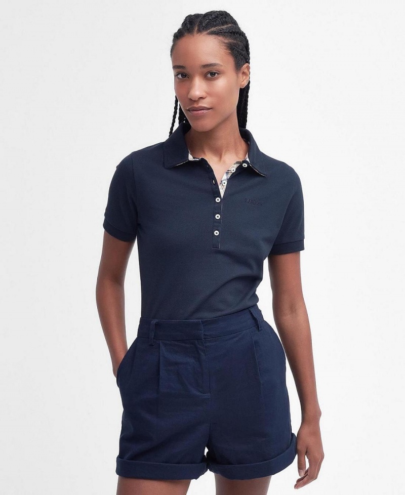 Topuri Dama Barbour Portsdown Polo Shirt Bleumarin | Romania_BAR28778