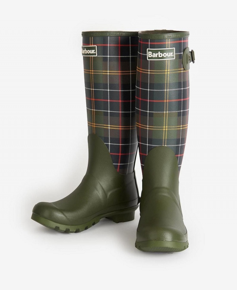 Wellingtons Dama Barbour Tartan Bede Masline Verzi | Romania_BAR39890