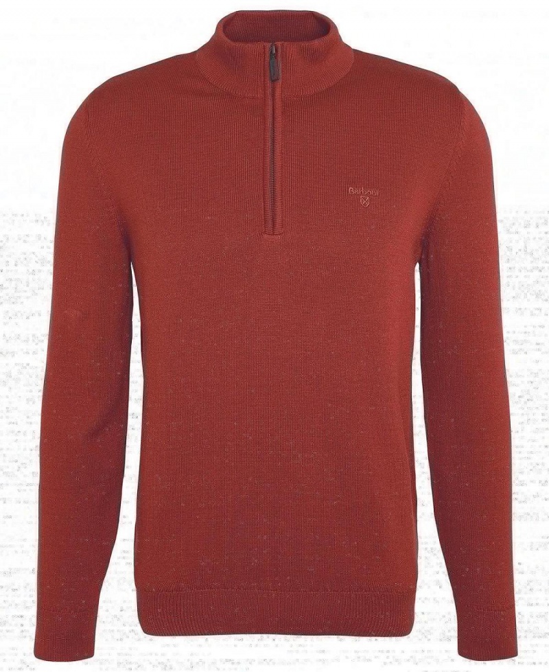 knitwear Barbati Barbour Avoch Half-Zip Jumper Rosii | Romania_BAR70051