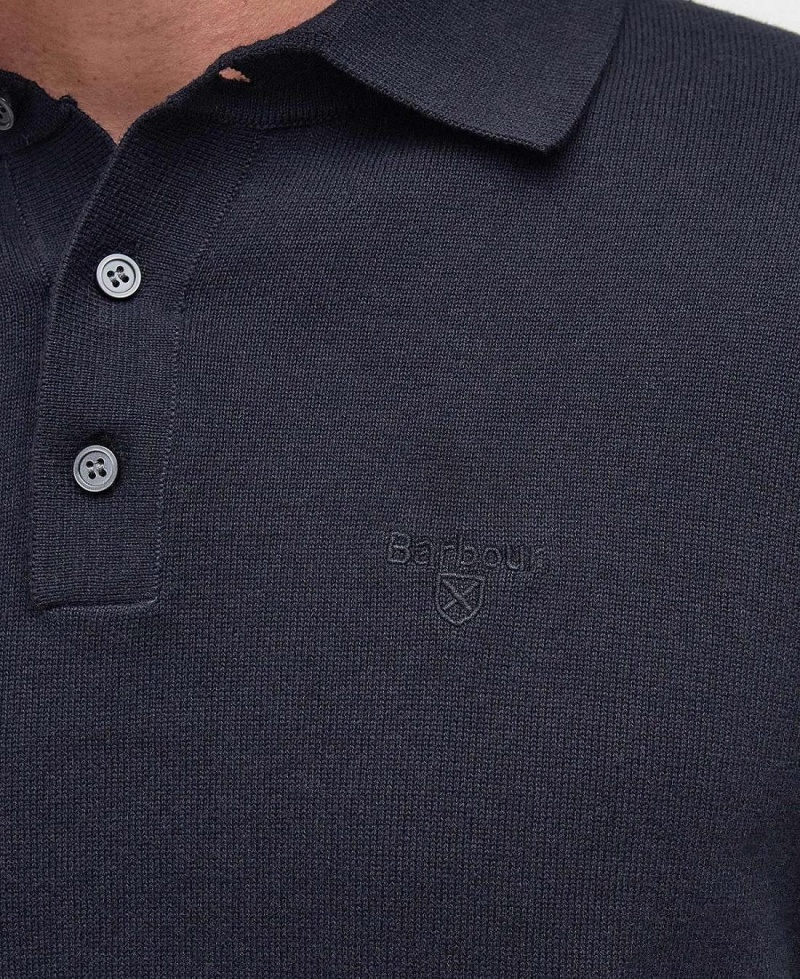 knitwear Barbati Barbour Bassington Polo Shirt Bleumarin | Romania_BAR89064