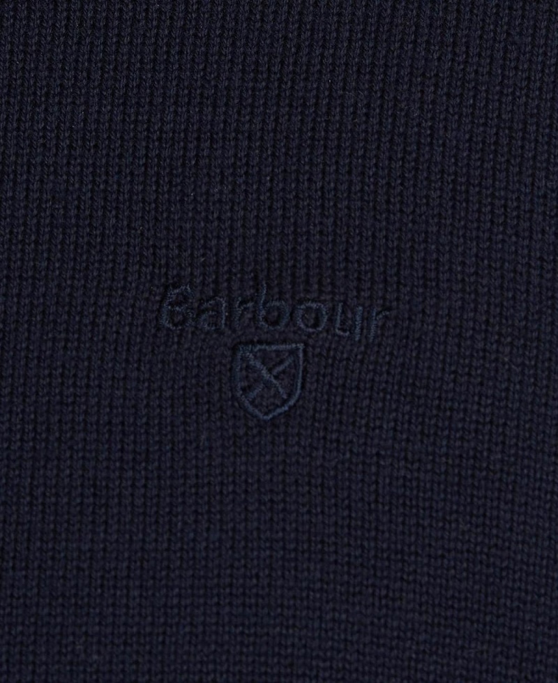 knitwear Barbati Barbour Bumbac Half Zip Bleumarin | Romania_BAR81838