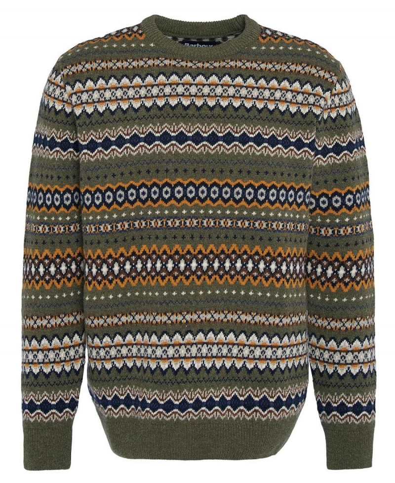 knitwear Barbati Barbour Case Fair Isle Jumper Verzi | Romania_BAR27357