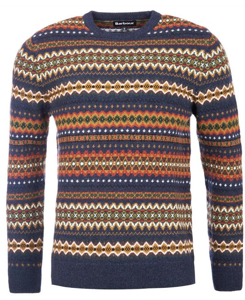 knitwear Barbati Barbour Case Fair Isle Jumper Albastri | Romania_BAR27702