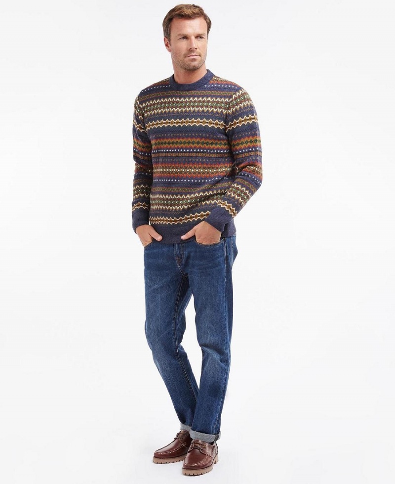 knitwear Barbati Barbour Case Fair Isle Jumper Albastri | Romania_BAR27702