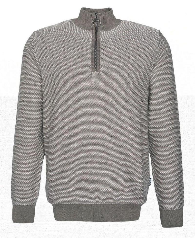 knitwear Barbati Barbour Dunstan Half-Zip Jumper Verzi | Romania_BAR44886