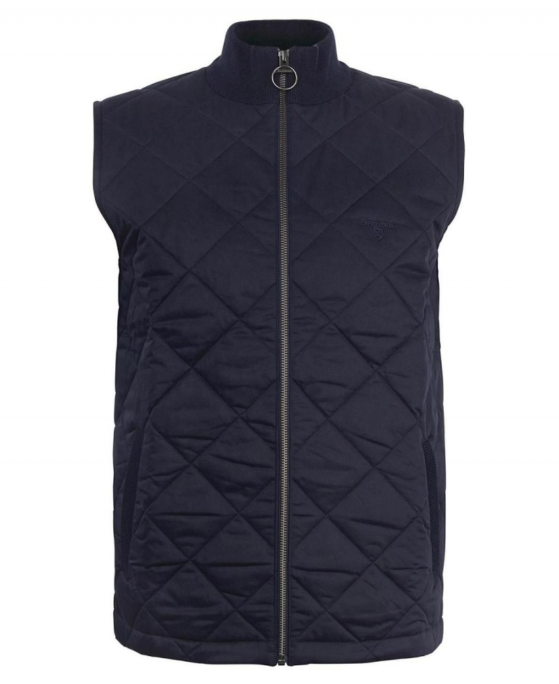 knitwear Barbati Barbour Essential Box Quilt Gilet Bleumarin | Romania_BAR77806