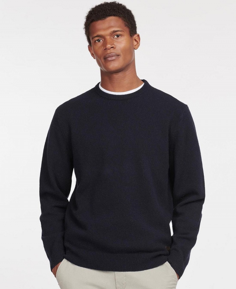 knitwear Barbati Barbour Essential Crew-Neck Sweatshirt Bleumarin | Romania_BAR80490