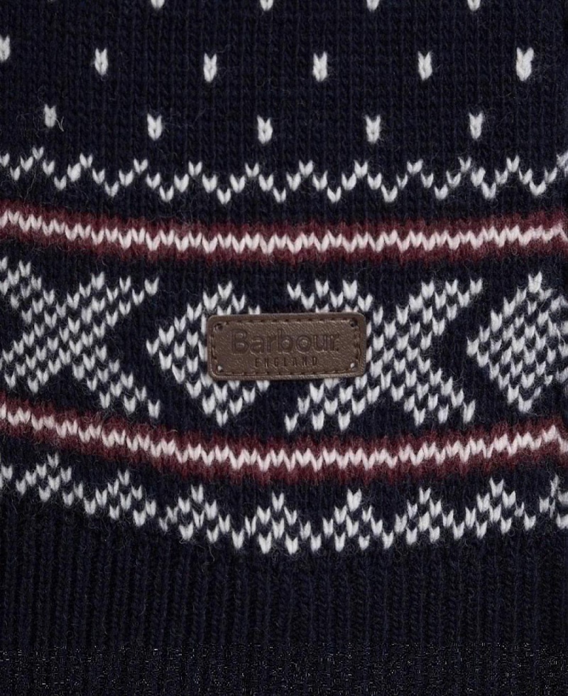 knitwear Barbati Barbour Essential Fairisle Sweatshirt Bleumarin | Romania_BAR24383