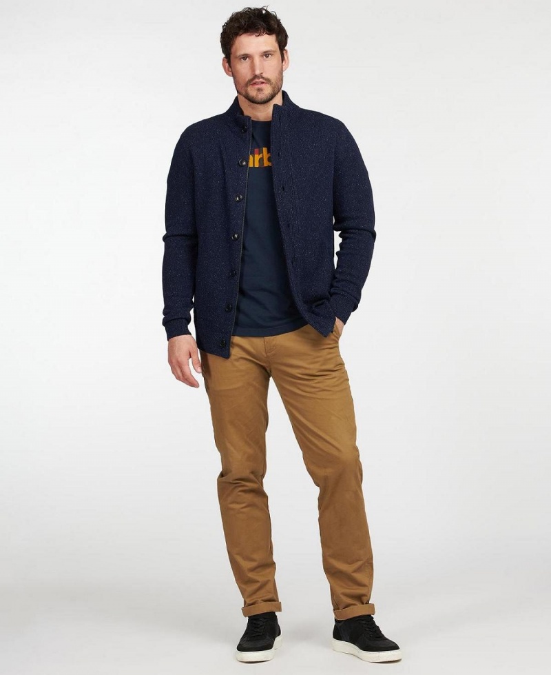 knitwear Barbati Barbour Essential Tisbury Sweatshirt Bleumarin | Romania_BAR38886