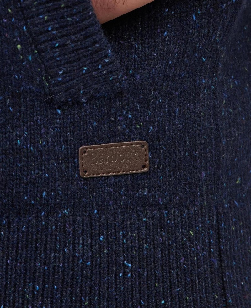 knitwear Barbati Barbour Essential Tisbury Sweatshirt Bleumarin | Romania_BAR38886