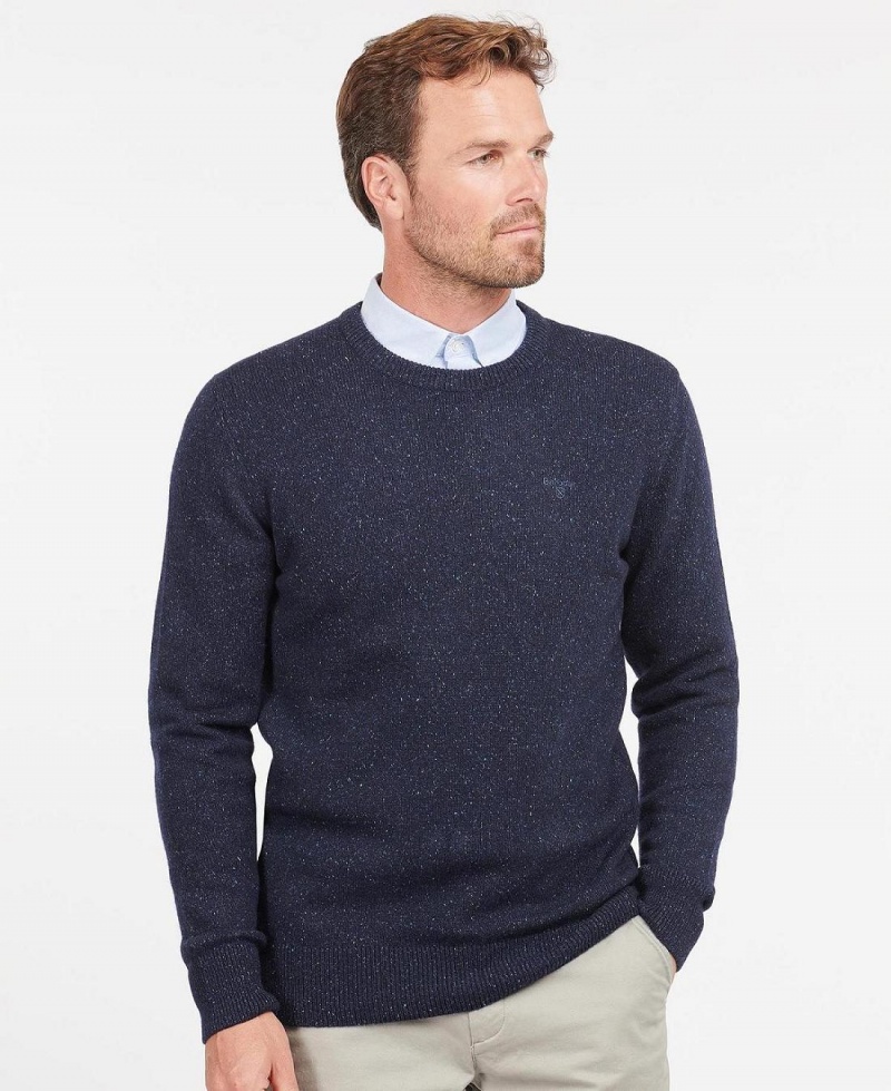 knitwear Barbati Barbour Essential Tisbury Crew-Neck Sweatshirt Bleumarin | Romania_BAR95796