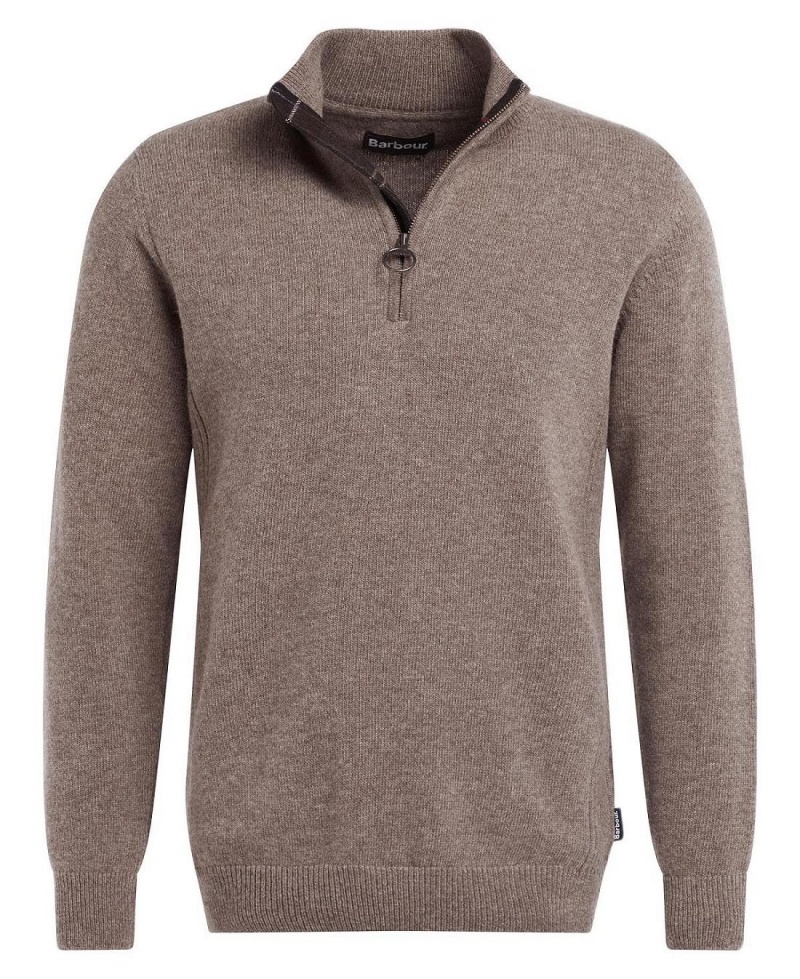 knitwear Barbati Barbour Holden Half Zip Jumper Verzi | Romania_BAR91537