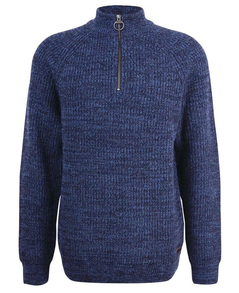 knitwear Barbati Barbour Horseford Half-Zip Jumper Bleumarin | Romania_BAR32732