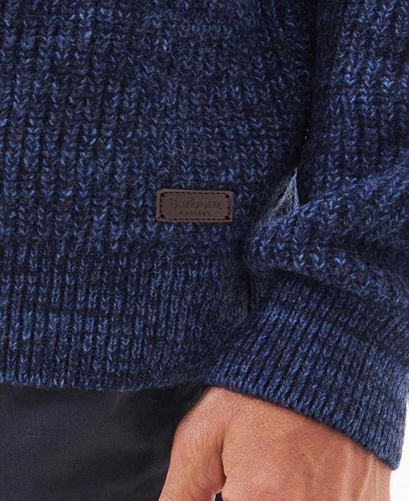 knitwear Barbati Barbour Horseford Half-Zip Jumper Bleumarin | Romania_BAR32732