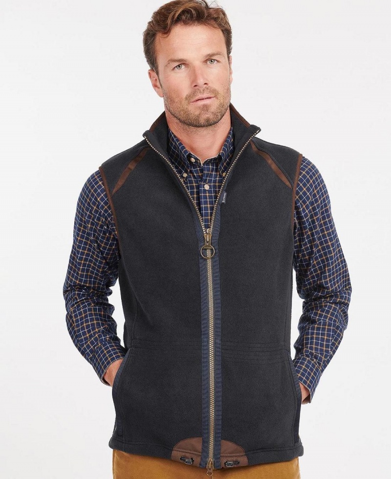 knitwear Barbati Barbour Langdale Fleece Gilet Albastri | Romania_BAR72521