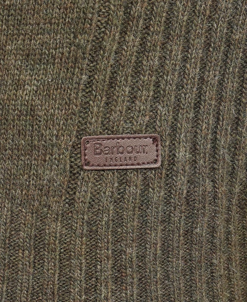 knitwear Barbati Barbour Nelson Essential Half Zip Sweatshirt Verzi | Romania_BAR17361