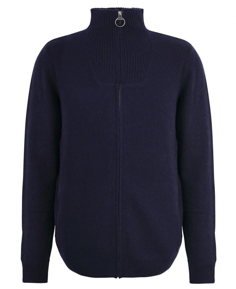 knitwear Barbati Barbour Nelson Essential Full-Zip Jumper Bleumarin | Romania_BAR62898