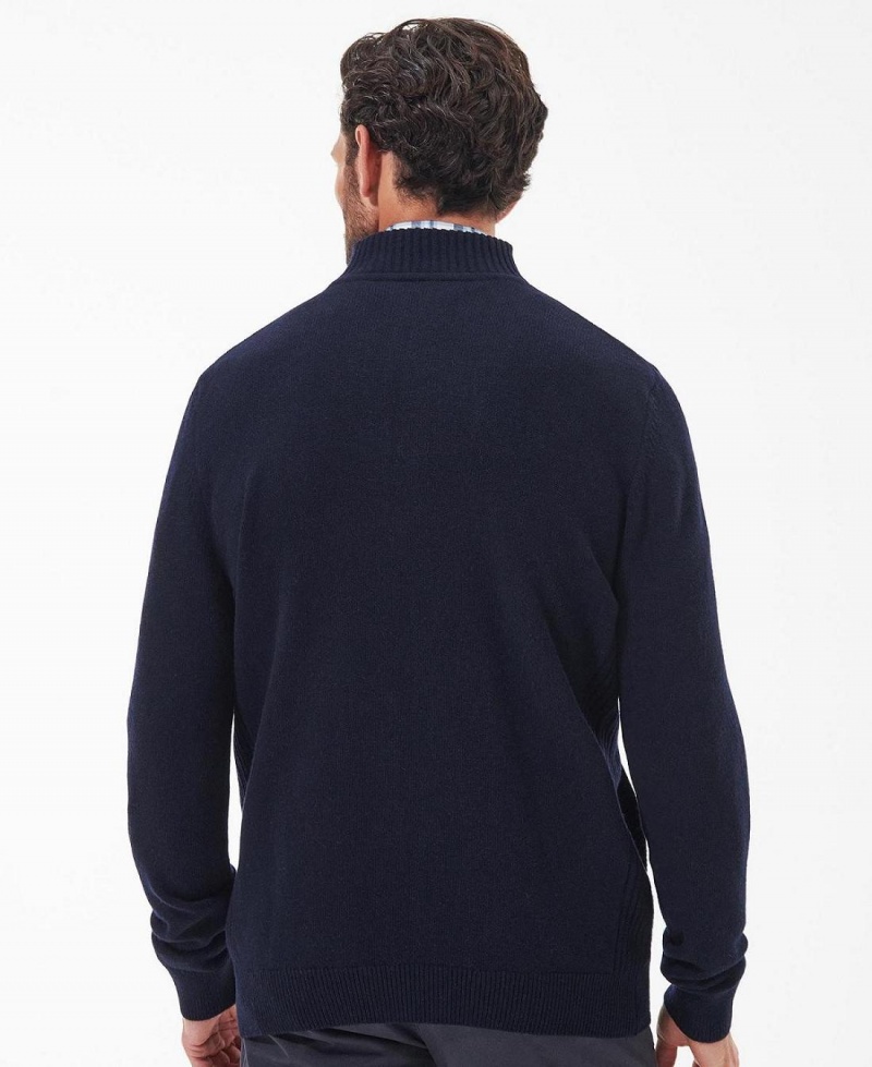 knitwear Barbati Barbour Nelson Essential Full-Zip Jumper Bleumarin | Romania_BAR62898