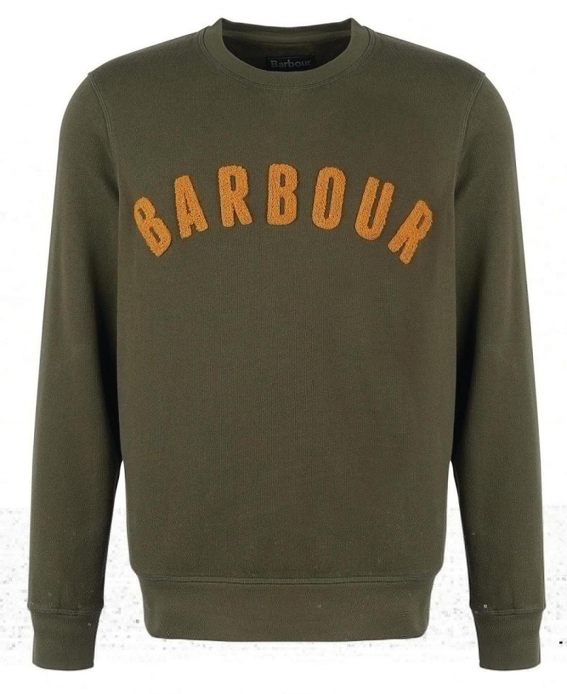 knitwear Barbati Barbour Prep Logo Crew Verzi | Romania_BAR46920