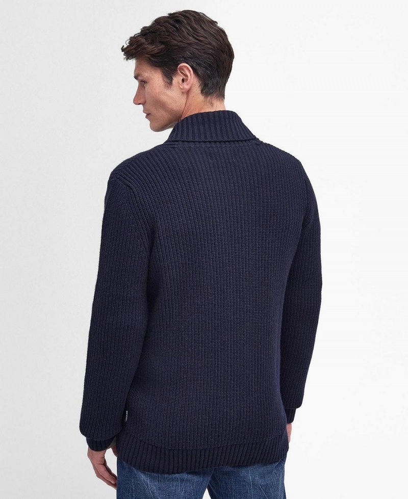 knitwear Barbati Barbour Rochester Cardigan Bleumarin | Romania_BAR76827