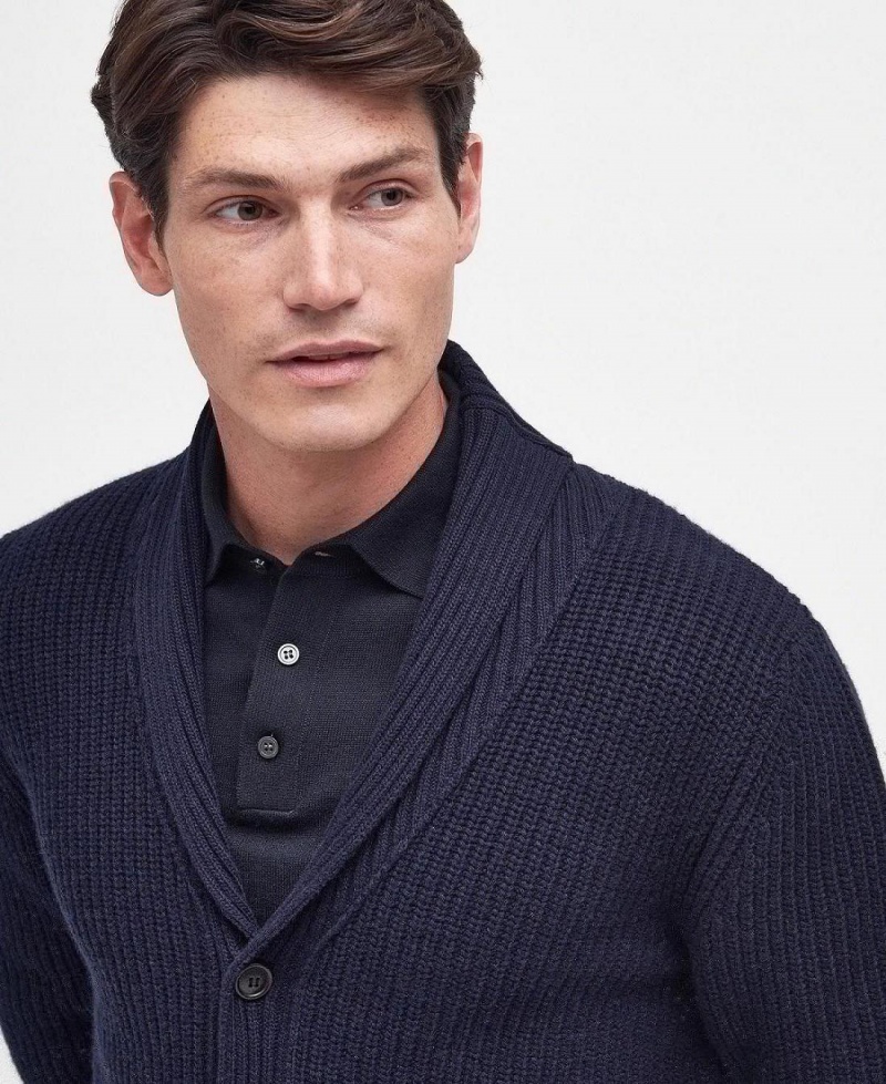 knitwear Barbati Barbour Rochester Cardigan Bleumarin | Romania_BAR76827