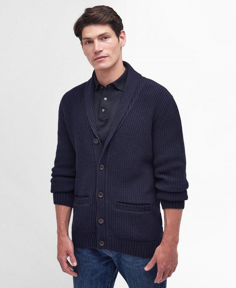 knitwear Barbati Barbour Rochester Cardigan Bleumarin | Romania_BAR76827