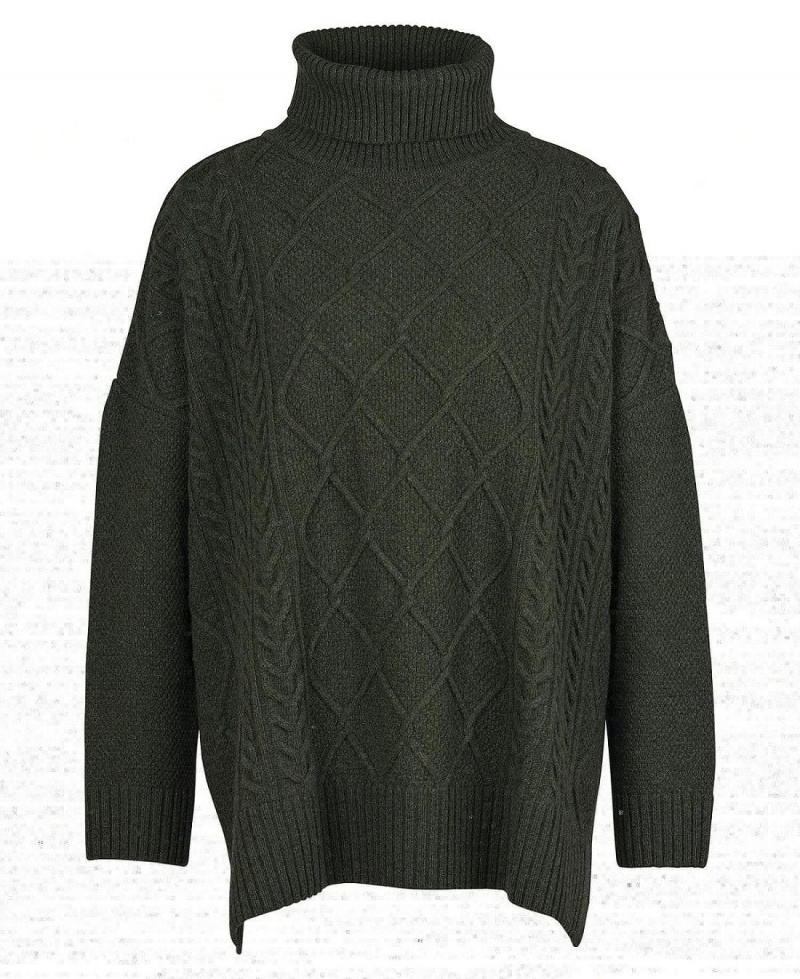 knitwear Dama Barbour Burne Rollneck Jumper Masline Verzi | Romania_BAR63421