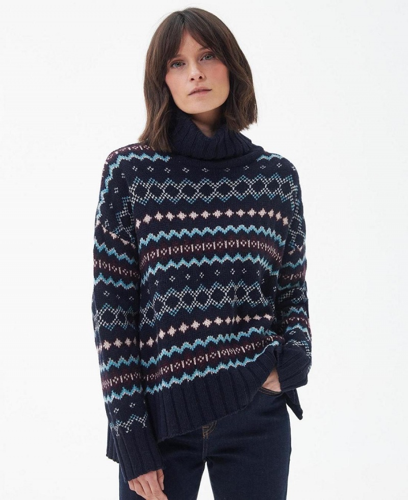 knitwear Dama Barbour Fox Jumper Bleumarin | Romania_BAR73854