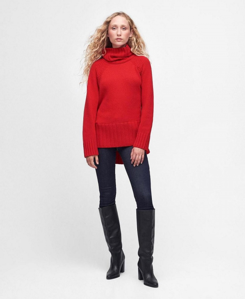 knitwear Dama Barbour Norma Jumper Rosii | Romania_BAR99044