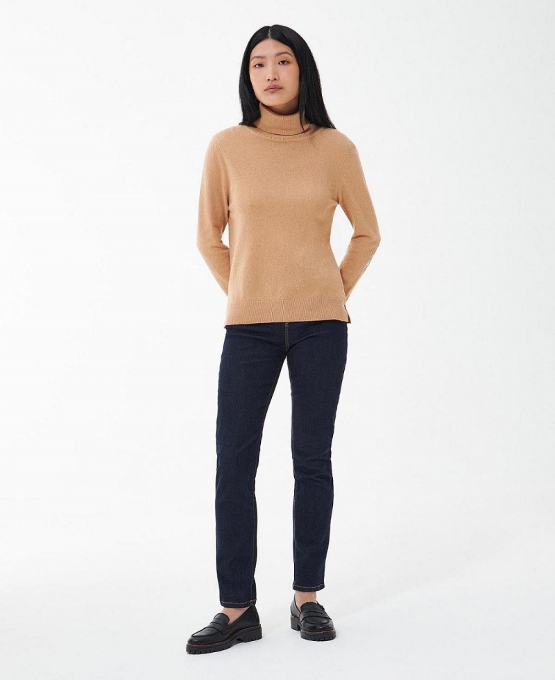 knitwear Dama Barbour Pendle Roll-Neck Sweatshirt Maro | Romania_BAR42971