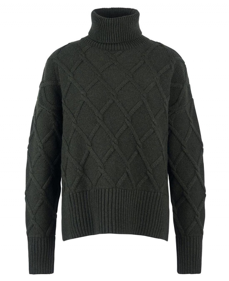 knitwear Dama Barbour Perch Jumper Verzi | Romania_BAR86475