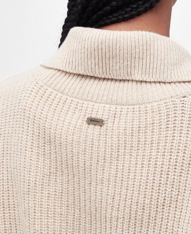 knitwear Dama Barbour Yarrow Jumper Bej | Romania_BAR30914