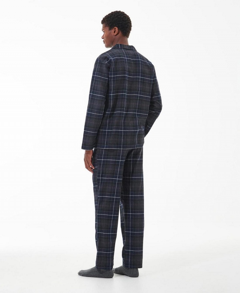 Îmbrăcăminte De Lounge Barbati Barbour Laith Tartan Pyjama Set Negrii | Romania_BAR28863