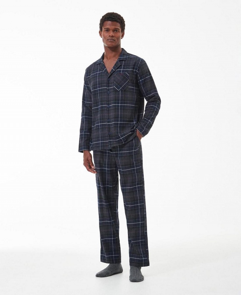 Îmbrăcăminte De Lounge Barbati Barbour Laith Tartan Pyjama Set Negrii | Romania_BAR28863