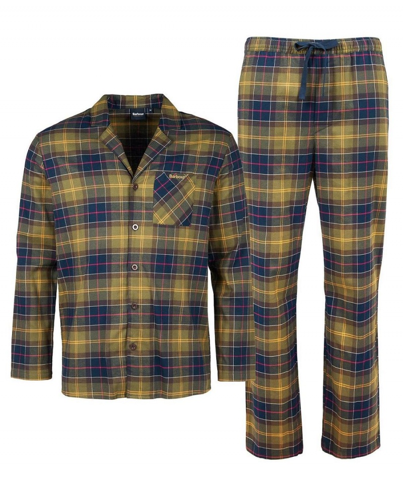 Îmbrăcăminte De Lounge Barbati Barbour Laith Tartan Pyjama Set Galbeni | Romania_BAR51608