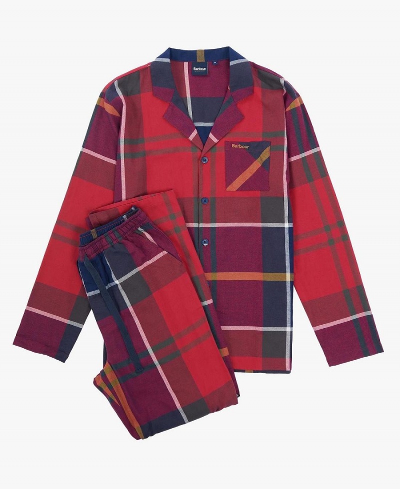 Îmbrăcăminte De Lounge Barbati Barbour Laith Large-Scale Tartan Pyjama Set Rosii | Romania_BAR79621