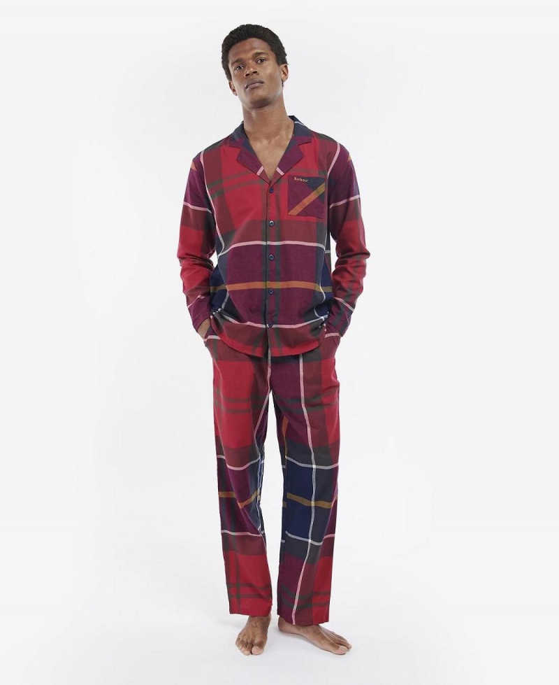 Îmbrăcăminte De Lounge Barbati Barbour Laith Large-Scale Tartan Pyjama Set Rosii | Romania_BAR79621